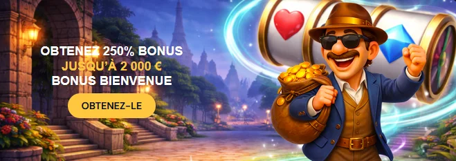 Bannière bonus de bienvenue 250% Europe777